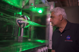 Тестирование аэродинамики футбольного мяча Adidas Brazuca
